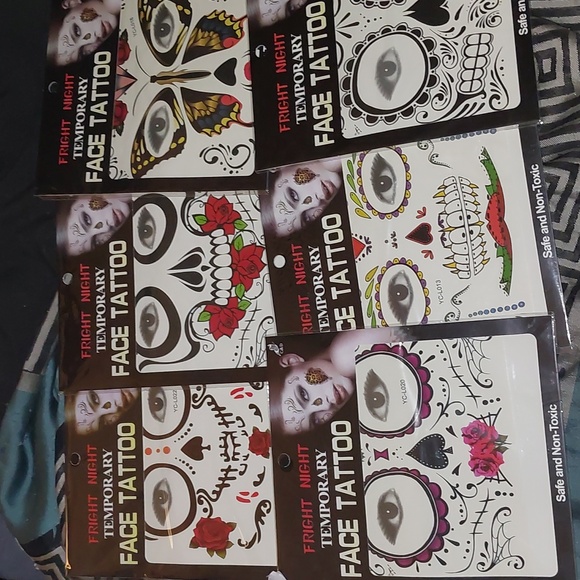 Other - 6 packs of fright night temporary fave tattoos